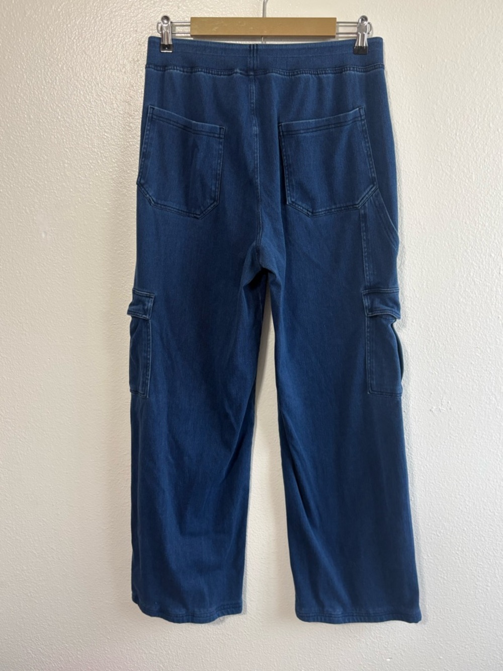 HALARA Size Large Dark Wash Baggy Utility Cargo Pants Wide Leg Relaxed Y2K Retro - Picture 2 of 6